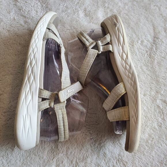 Skechers Goga Max Sport Strap Sandals Gray Womens Size 9 Open Toe Strappy Gen - Picture 4 of 16